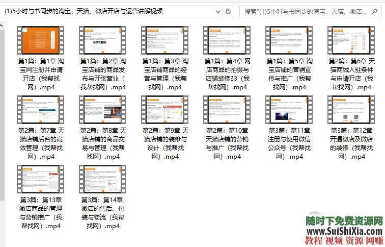 电商福利！从入门到精通视频教程资料运营装修推广天猫淘宝  天猫淘宝开店运营装修推广从入门到精通视频教程资料 营销 第3张