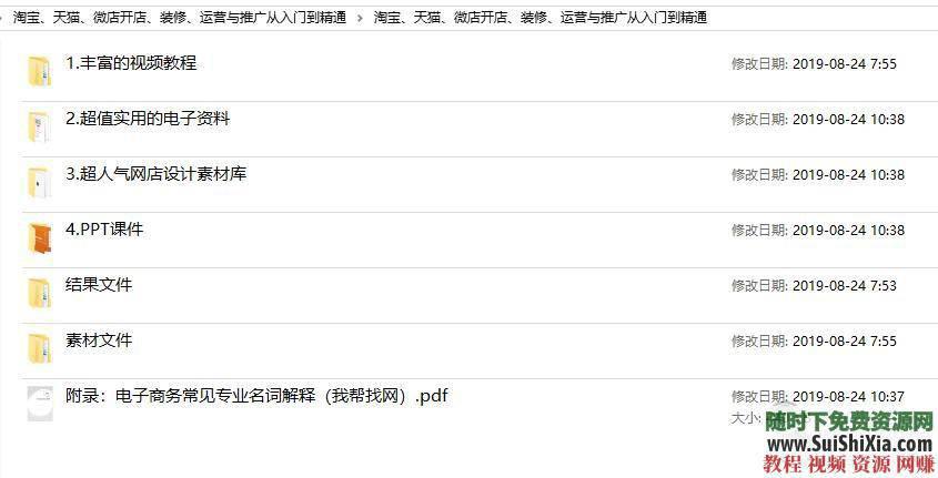 电商福利！从入门到精通视频教程资料运营装修推广天猫淘宝  天猫淘宝开店运营装修推广从入门到精通视频教程资料 营销 第1张