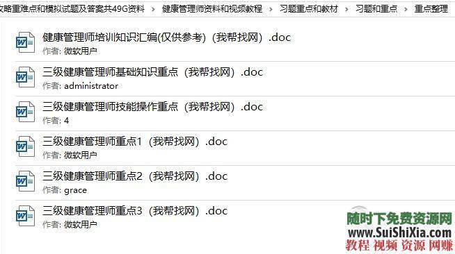 最新2019健康管理师考证教程考试攻略重难点和模拟试题及答案+一二三级视频教程共49G资料  2019年健康管理师一二三级视频教程+考试攻略重难点和模拟试题及答案共49G资料 营销 第21张