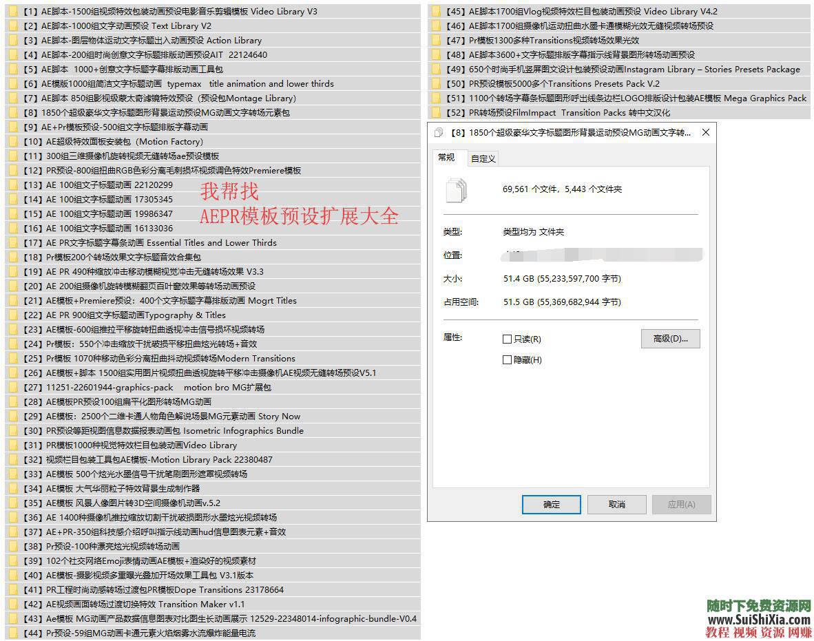 AEPR模板脚本扩展预设 视频动画设计师资料包超全44G  超全44G视频动画设计师必备AEPR模板脚本扩展预设资料包 第11张