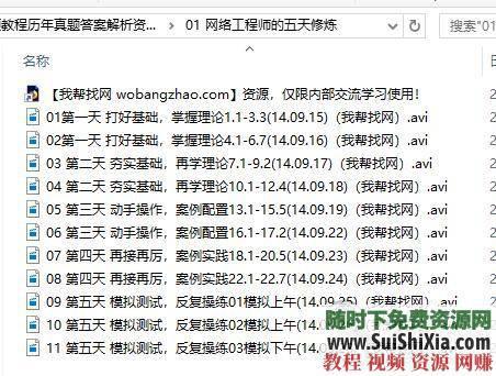 历年真题答案解析资料 网络工程师软考中级全套培训视频教程  网络工程师软考中级全套培训视频教程历年真题答案解析资料大全 第7张