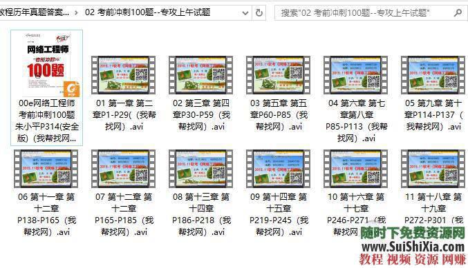 历年真题答案解析资料 网络工程师软考中级全套培训视频教程  网络工程师软考中级全套培训视频教程历年真题答案解析资料大全 第8张
