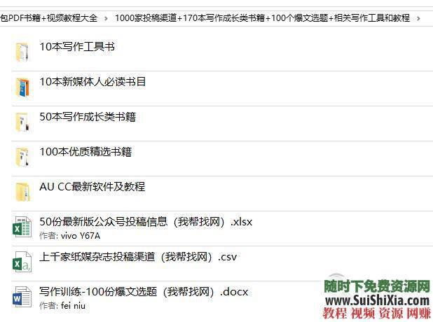 写作投稿变现 18.7G拆书资料包PDF书籍  全网整理 视频教程大全 全网整理18.7G拆书写作投稿变现资料包PDF书籍+视频教程大全 营销 第5张