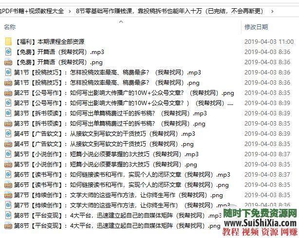 写作投稿变现 18.7G拆书资料包PDF书籍  全网整理 视频教程大全 全网整理18.7G拆书写作投稿变现资料包PDF书籍+视频教程大全 营销 第4张