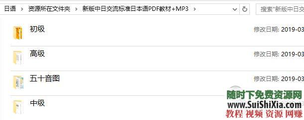 日本语视频 初级、中级、高级 新版中日交流标准 MP3 PDF资料  最全！新版中日交流标准日本语【初级、中级、高级】视频+MP3+PDF资料打包 第3张