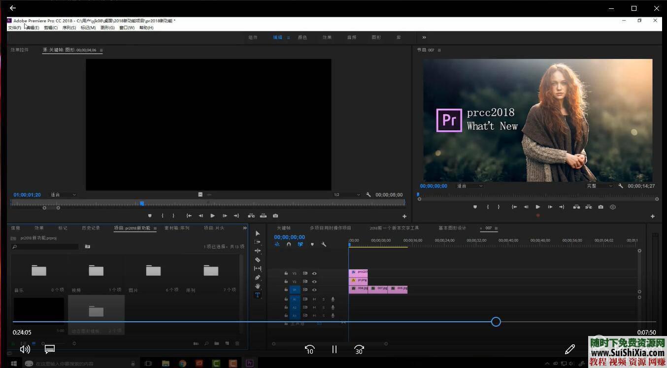 2018版视频教程 素材包全套 Adobe Premiere CC 完整版  完整Adobe 2018版视频教程+素材包全套 第3张