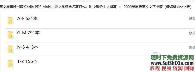 Mobi小说文学经典名著 英文原著版书籍Kindle PDF 12G  巨献珍藏！12G英文原著版书籍Kindle Mobi小说文学经典名著打包 第2张