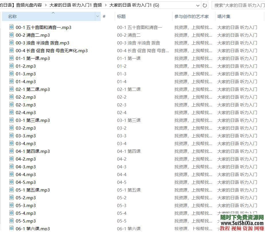 初学者入门 日语学习 教科辅导书+PPT表格+听力词汇+MP3音频资料合集  大家的日语学习教科辅导书PPT表格听力词汇MP3音频资料合集 第11张