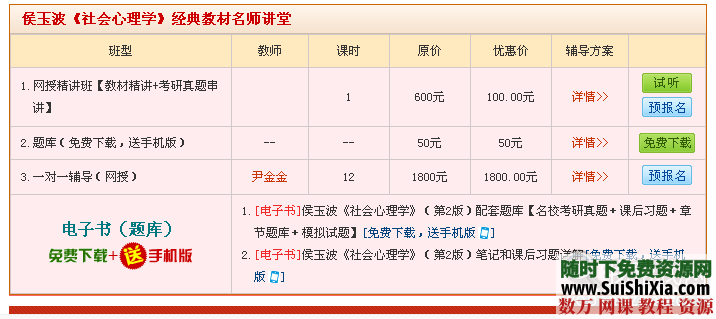 价值1800的侯玉波老师社交社会心理学28讲全 著名作品 免费在线 心理学 第2张